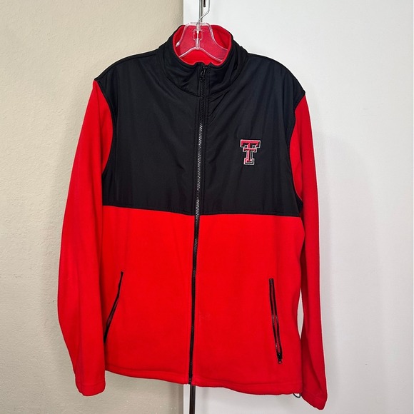 Gear For Sports Other - Gear For Sports Texas Tech Red Raiders Fleece Jacket Mens Medium Red Black Zip